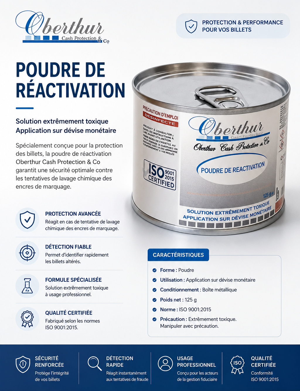 Oberthur Reactivation Powder 125g | Professional Technical Solution