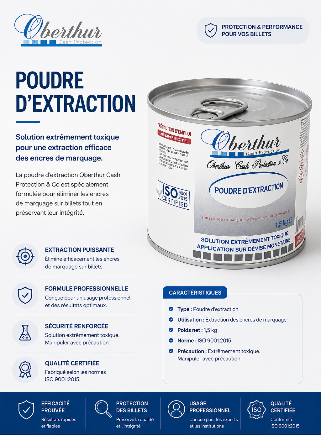 Oberthur Extraction Powder 125g | High-Performance Professional Solution